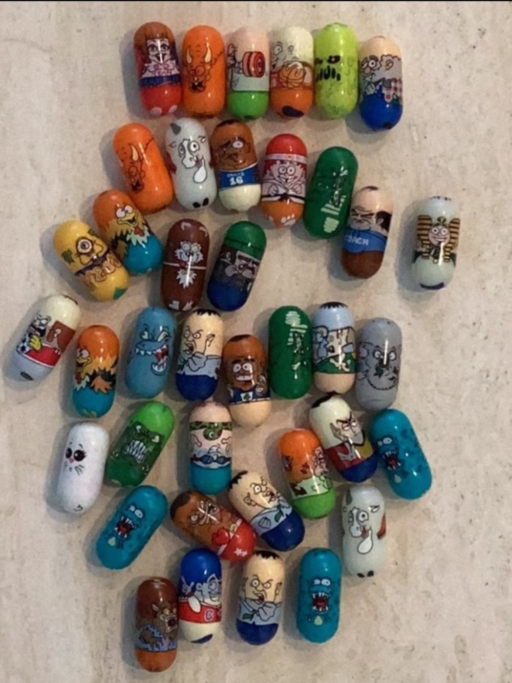 Mighty Beanz Toys Vintage Assorted Toy Lot Of 38 Assortment Jumping Beans